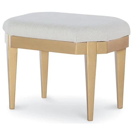 Vanity Stool with Upholstered Seat